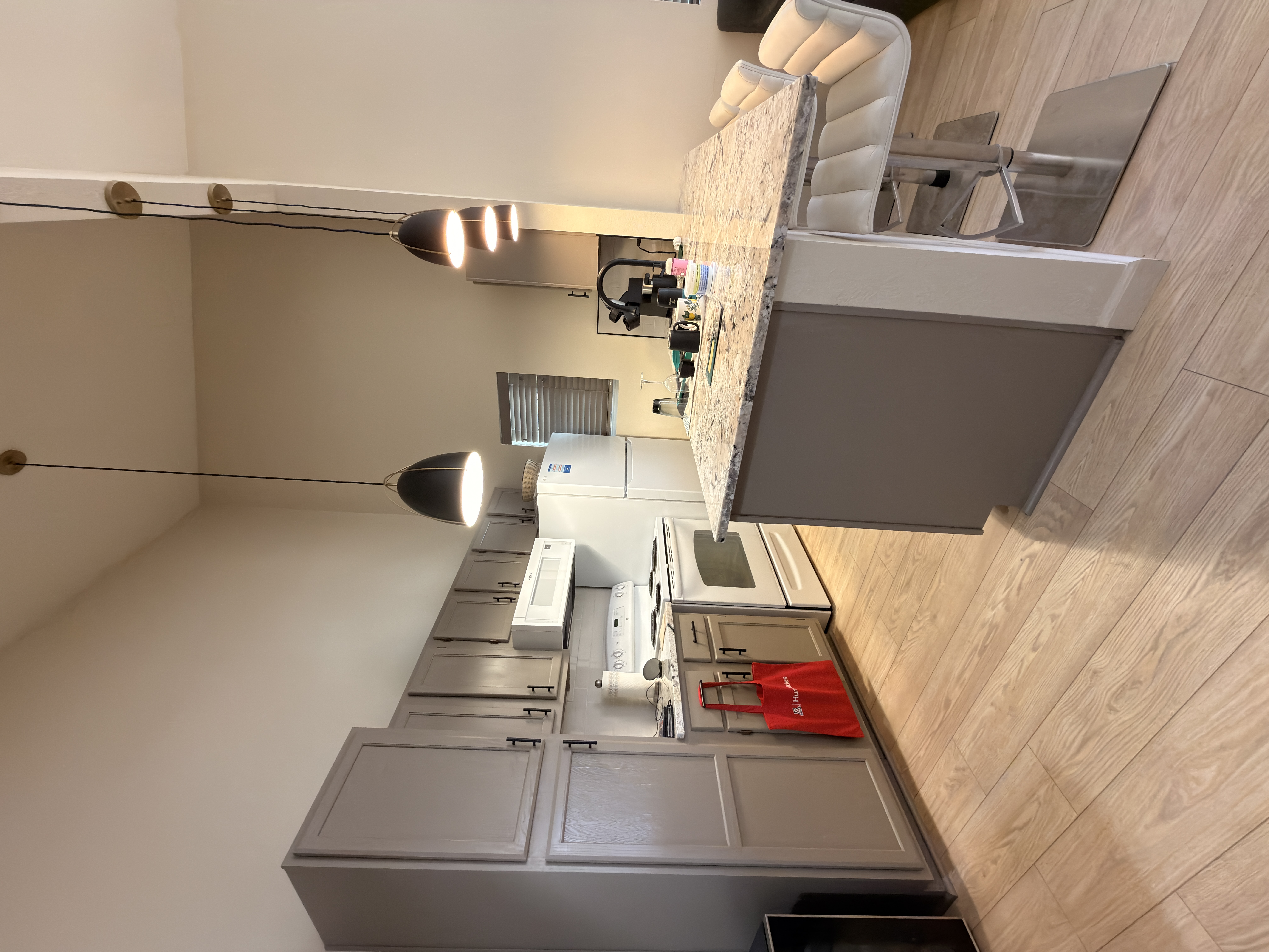 Kitchen approach · LVP flooring