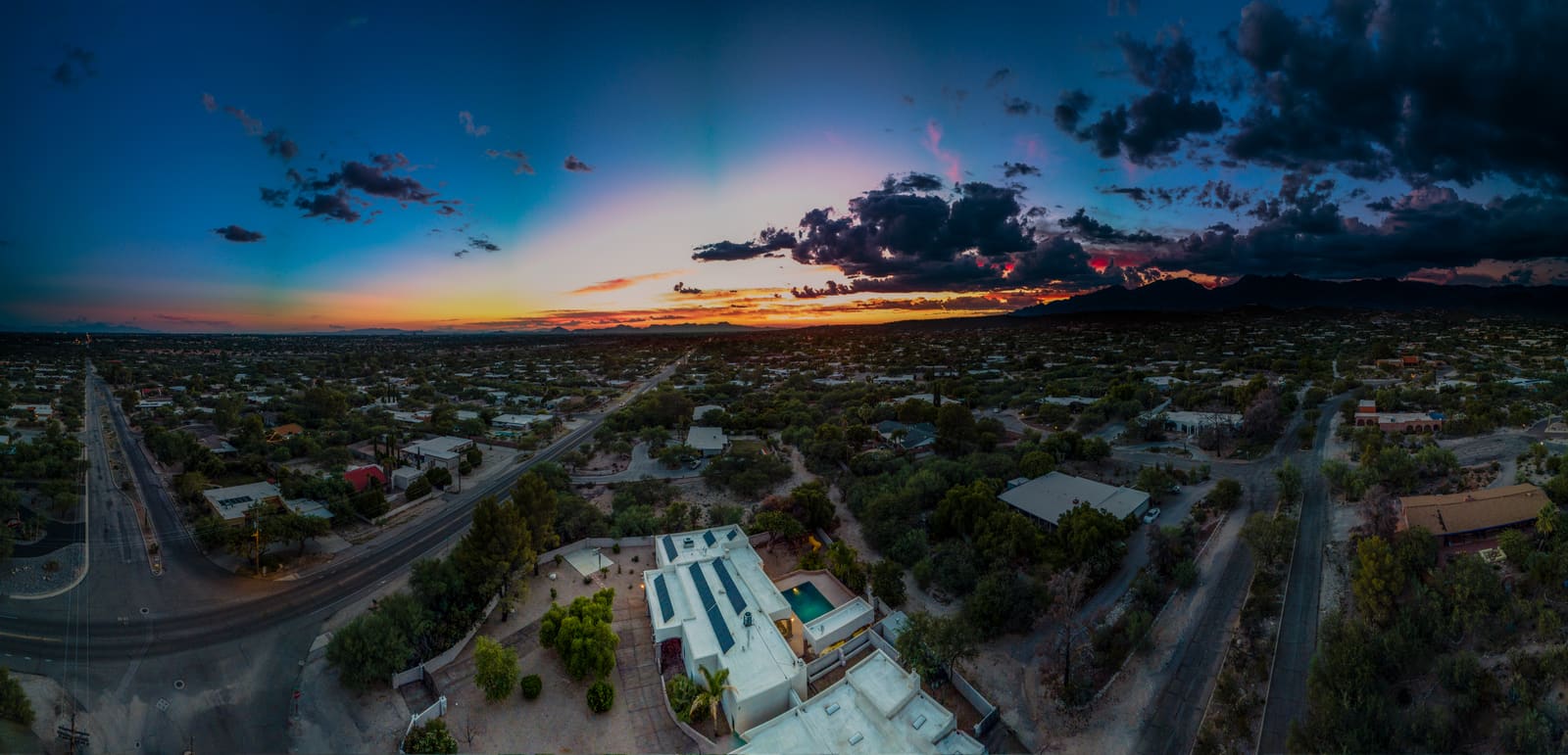 Wide view of 7871 E Cloud Rd from the corner of Cloud and Pantano
