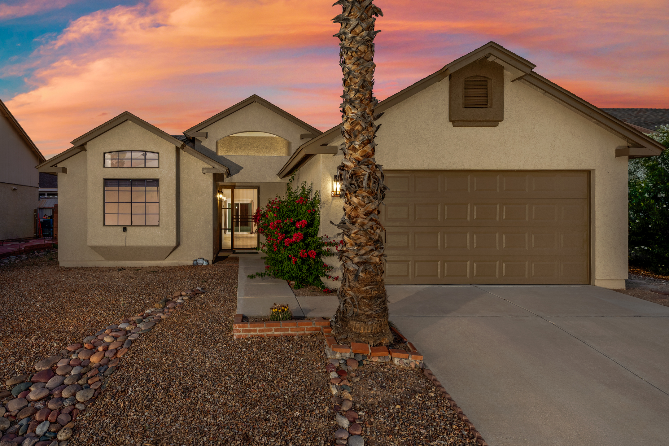 Front elevation · burnt-adobe Mediterranean