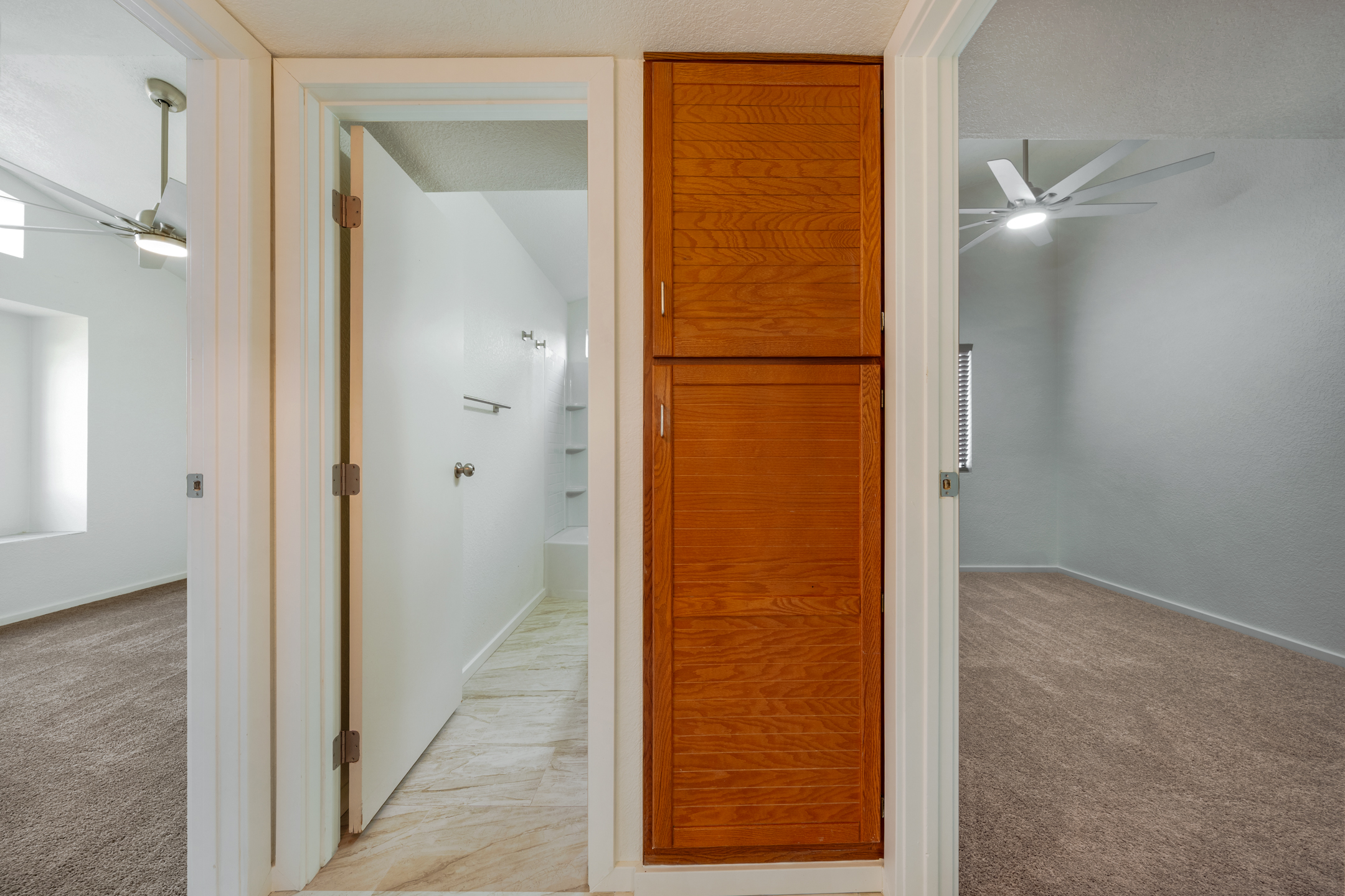 Bedroom hallway · imported wood floors